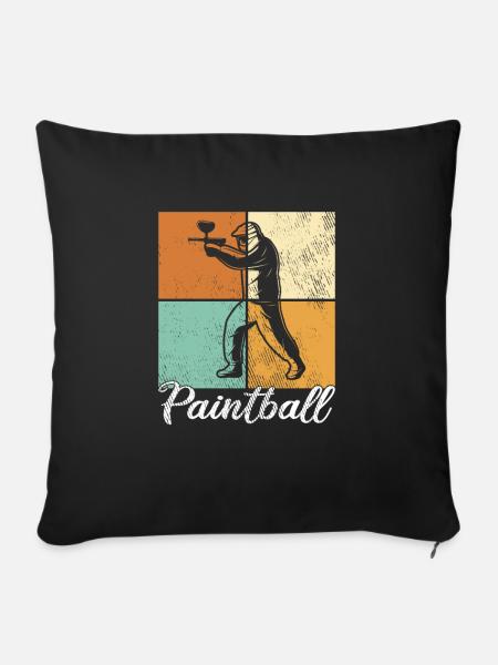 Paintball - Sofakissenbezug 45 x 45 cm - Schwarz