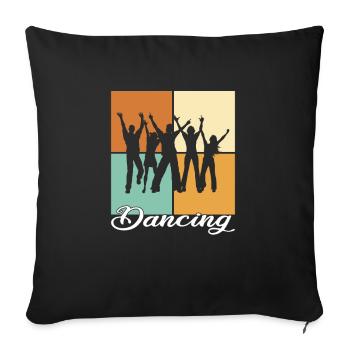 Danser - Housse de coussin décorative 45 x 45 cm - noir - Devant