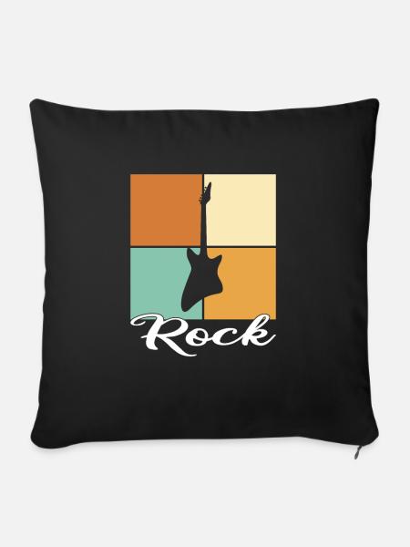 Rock - Sofakissenbezug 45 x 45 cm - Schwarz
