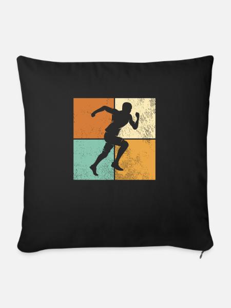 Joggen - Sofakissenbezug 45 x 45 cm - Schwarz