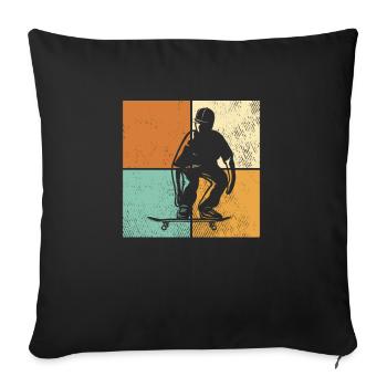Skate - Sofakissenbezug 45 x 45 cm - Schwarz - Vorne