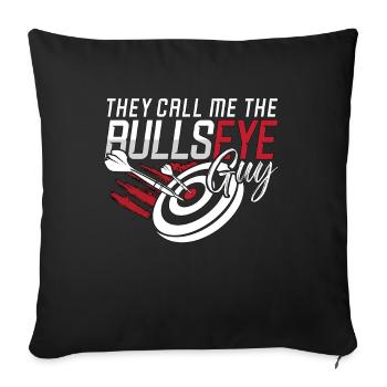 Darts Ils m’appellent le joueur de fléchettes Bullseye Darter - Housse de coussin décorative 45 x 45 cm - noir - Devant