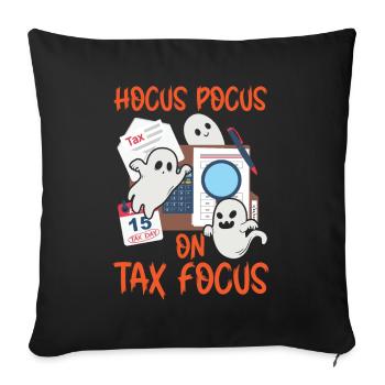 Hocus-pocus sur le comptable fiscal Halloween - Housse de coussin décorative 45 x 45 cm - noir - Devant