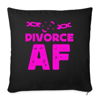 Happy Divorce Party Divorce Af - Sofa pillowcase 17,3'' x 17,3'' (45 x 45 cm) - black - Front