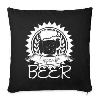 Beer Beer Brewers Booze Beer Drinkers - Sofa pillowcase 17,3'' x 17,3'' (45 x 45 cm) - black - Front