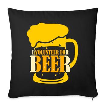 Dictons de bière Bière artisanale Brasseur de bière - Housse de coussin décorative 45 x 45 cm - noir - Devant