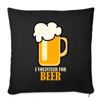 Bière Joke Artisanat Bière Brasserie Brasseur de bière - Housse de coussin décorative 45 x 45 cm - noir - Devant