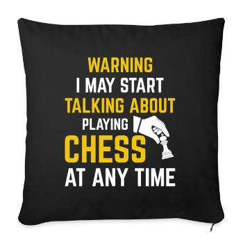 Échecs Bons Coups Jeu Jeux de Stratégie Jeux drôles d’échecs - Housse de coussin décorative 45 x 45 cm - noir - Devant