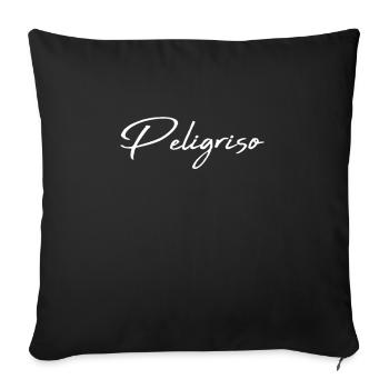 Peligroso Espagnol dangereux - Housse de coussin décorative 45 x 45 cm - noir - Devant