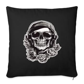 Totenkopf Totenschädel Skulls Skull - Sofa pillowcase 17,3'' x 17,3'' (45 x 45 cm) - black - Front