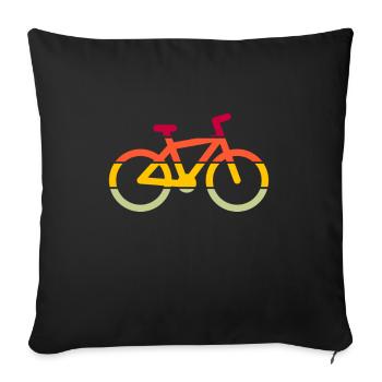 Vélo Rétro - Housse de coussin décorative 45 x 45 cm - noir - Devant