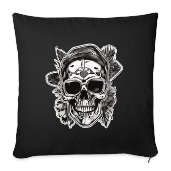 Totenkopf Totenschädel Skulls Skull - Sofa pillowcase 17,3'' x 17,3'' (45 x 45 cm) - black - Front