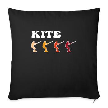 Kite Surfing Retro - Sofa pillowcase 17,3'' x 17,3'' (45 x 45 cm) - black - Front