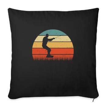 Kite Surfing Retro - Sofa pillowcase 17,3'' x 17,3'' (45 x 45 cm) - black - Front