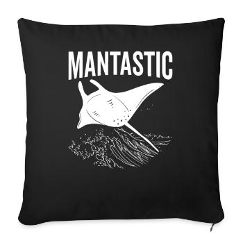 Mantarochen Mantastischer Mantarochen-liebhaber - Sofakissenbezug 45 x 45 cm - Schwarz - Vorne