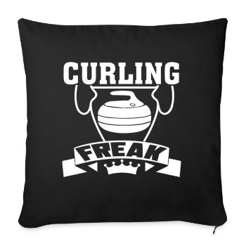 Curling Curling Freak - Sofa pillowcase 17,3'' x 17,3'' (45 x 45 cm) - black - Front