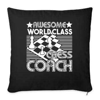 Chess Awesome World Class Chess Coach - Sofa pillowcase 17,3'' x 17,3'' (45 x 45 cm) - black - Front