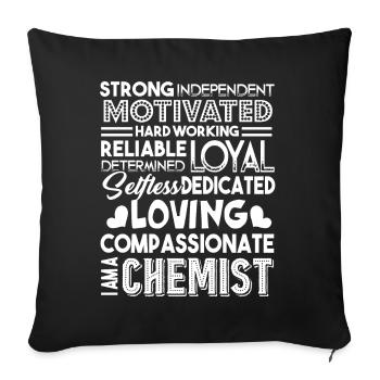 Chemist Things About Chemist - Sofa pillowcase 17,3'' x 17,3'' (45 x 45 cm) - black - Front