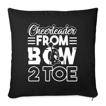 Cheerleading Cheerleader From Bow 2 Toe 1 - Sofa pillowcase 17,3'' x 17,3'' (45 x 45 cm) - black - Front