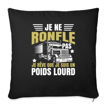 Je Suis Un Poids Lourd - Housse de coussin décorative 45 x 45 cm - noir - Devant
