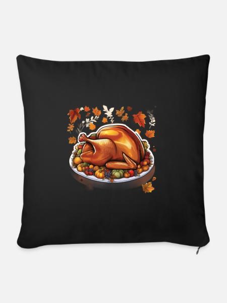 Thanksgiving - Sofakissenbezug 45 x 45 cm - Schwarz