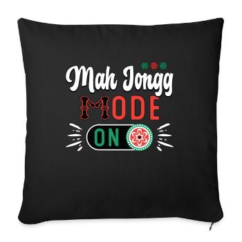 Mode Mah Jongg sur Loves Chinese Mahjong Board Game - Housse de coussin décorative 45 x 45 cm - noir - Devant