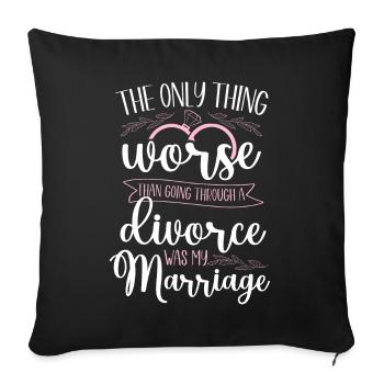Happy Divorce Party The Only Thing - Sofakissenbezug 45 x 45 cm - Schwarz - Vorne