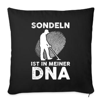 Sondler Sondeln Sondel Sondengänger - Sofakissenbezug 45 x 45 cm - Schwarz - Vorne
