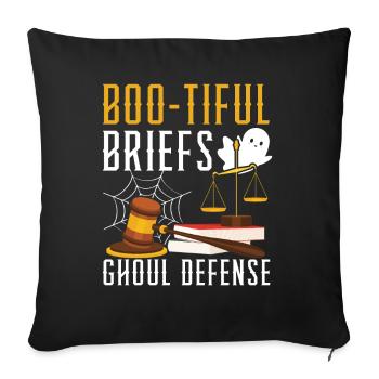 Slips boo-tiful Ghoul Avocat de la défense Halloween - Housse de coussin décorative 45 x 45 cm - noir - Devant