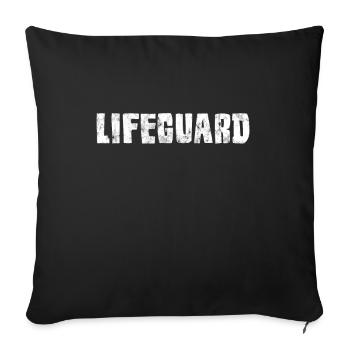 Lifeguard Rettungsschwimmer - Sofakissenbezug 45 x 45 cm - Schwarz - Vorne