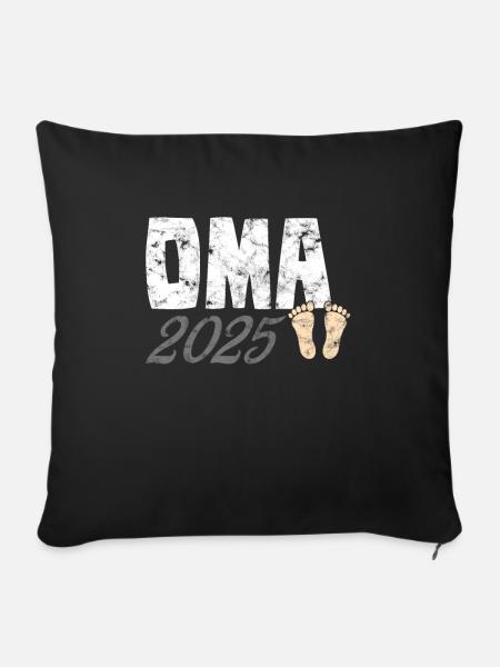 Oma 2025 - Sofakissenbezug 45 x 45 cm - Schwarz