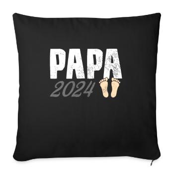 Papa 2024 - Sofakissenbezug 45 x 45 cm - Schwarz - Vorne