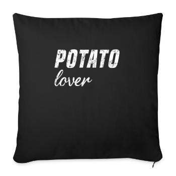 Potato lovers - Sofa pillowcase 17,3'' x 17,3'' (45 x 45 cm) - black - Front