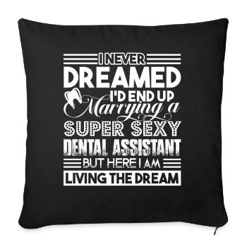 Dental Assistant Marrying A Dental Assistant - Sofa pillowcase 17,3'' x 17,3'' (45 x 45 cm) - black - Front