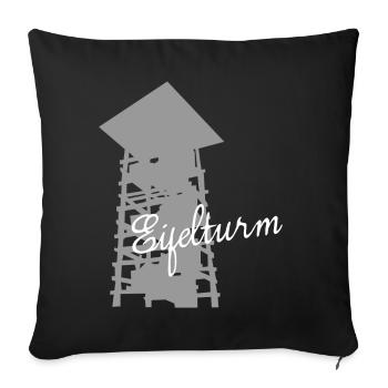 Eifel Eifeler Aussichtsturm Eifler - Sofakissenbezug 45 x 45 cm - Schwarz - Vorne