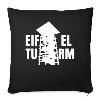 Eifel Aussichtsturm Eifler Eifeler - Sofakissenbezug 45 x 45 cm - Schwarz - Vorne