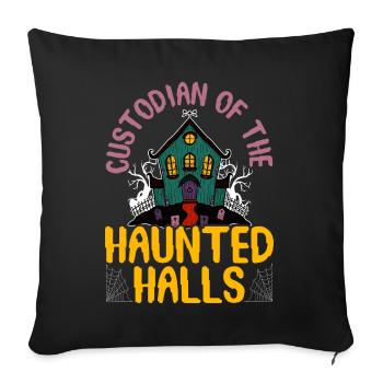 Caretaker of the Ghost Halls Caretaker Hallowee - Sofa pillowcase 17,3'' x 17,3'' (45 x 45 cm) - black - Front