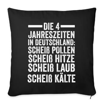 Die 4 Jahreszeiten In Deutschland - Sofakissenbezug 45 x 45 cm - Schwarz - Vorne