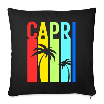 Capri Italy Mediterranean Island Holiday Idea - Sofa pillowcase 17,3'' x 17,3'' (45 x 45 cm) - black - Front