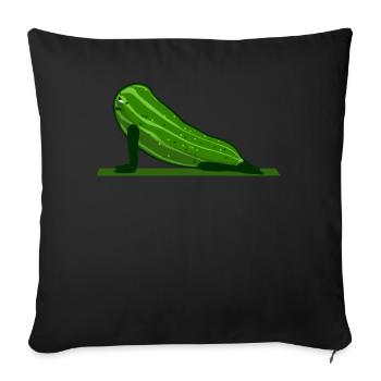 Yoga Cucumber Meditation Yoga Mat Cucumbers - Sofa pillowcase 17,3'' x 17,3'' (45 x 45 cm) - black - Front
