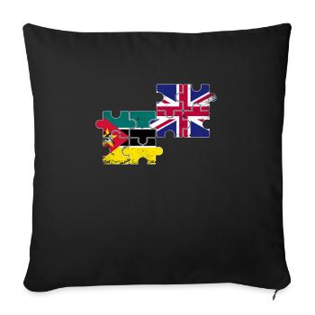 Mozambique UK Vintage Flag British Mozambican - Sofa pillowcase 17,3'' x 17,3'' (45 x 45 cm) - black - Front