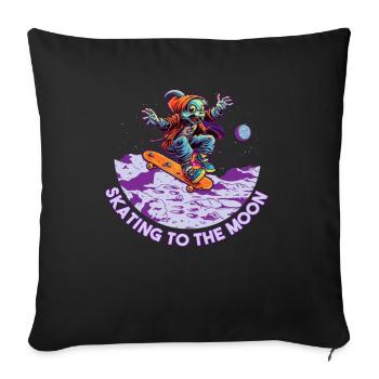 Skateboard Skater Ramp Skating Skating Funny - Sofa pillowcase 17,3'' x 17,3'' (45 x 45 cm) - black - Front