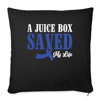 A Juice Box Saved My Life - Diabetes Diabetics - Sofa pillowcase 17,3'' x 17,3'' (45 x 45 cm) - black - Front
