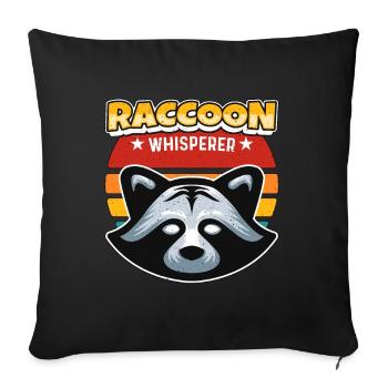 Chasseur de ratons laveurs Le chuchoteur aime la nature sauvage - Housse de coussin décorative 45 x 45 cm - noir - Devant