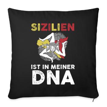 Sicilian Sicilian Sicily - Sofa pillowcase 17,3'' x 17,3'' (45 x 45 cm) - black - Front