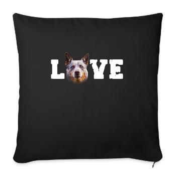 Australian Cattle Dog Dog Dog Gift - Sofa pillowcase 17,3'' x 17,3'' (45 x 45 cm) - black - Front