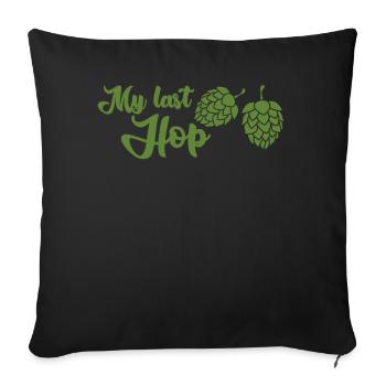 Bière Blague Hobby Brasseur Brasseur de bière Houblon - Housse de coussin décorative 45 x 45 cm - noir - Devant