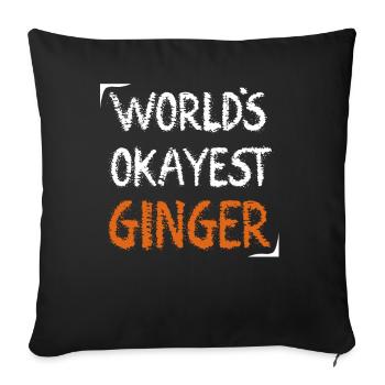 Rote Haare Rothaarig Witz Rotschopf - Sofakissenbezug 45 x 45 cm - Schwarz - Vorne