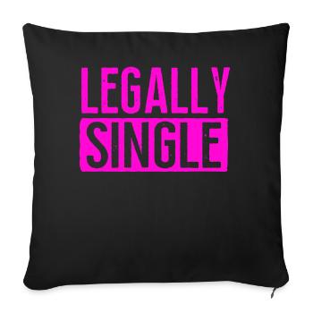 Happy Divorce Party Legally Single - Sofa pillowcase 17,3'' x 17,3'' (45 x 45 cm) - black - Front