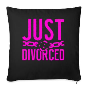 Happy Divorce Party Just Divorced - Sofa pillowcase 17,3'' x 17,3'' (45 x 45 cm) - black - Front
